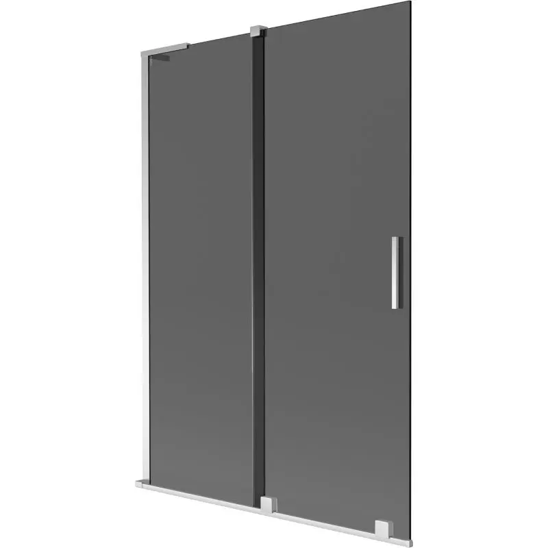 MEXEN/S Velar L dvoukřídlá posuvná vanová zástěna 120 x 150, grafit, chrom 896-120-003-41-01