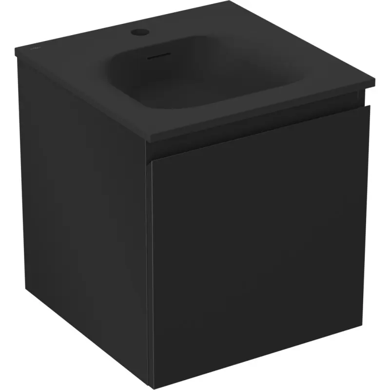 MEXEN/S Orio koupelnová skříňka 45 cm s umyvadlem Vela, 1 šuplík, černá mat 91A10-04547-1-BF71-W23M71