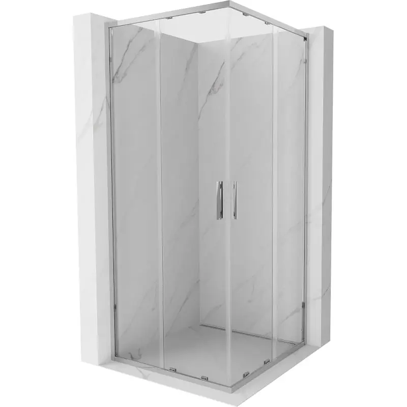 MEXEN Exo čtvercový posuvný sprchový kout 95 x 95, transparent, chrom 8111-095-095-01-00