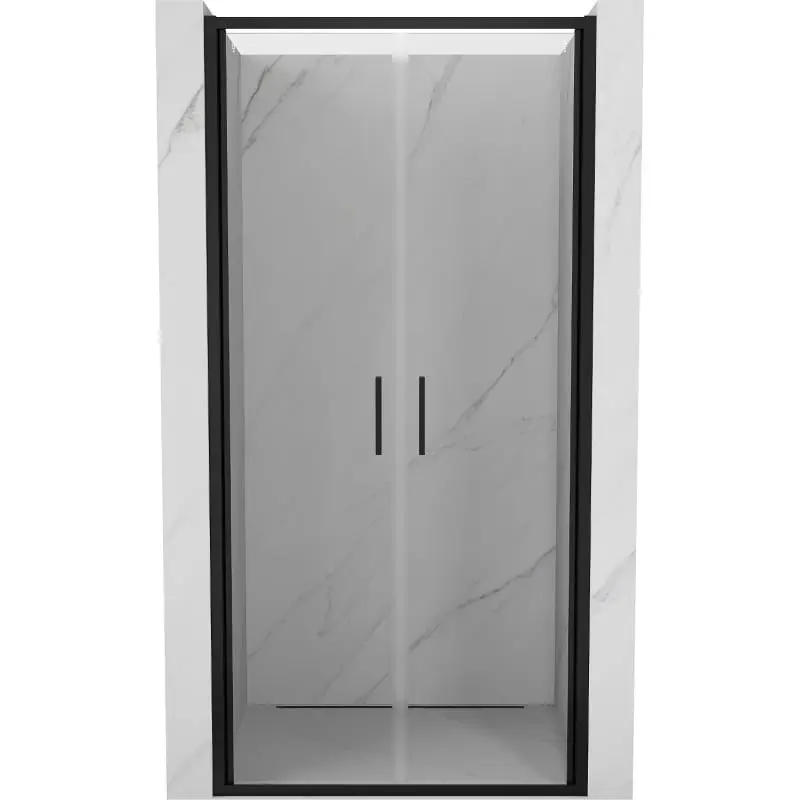 MEXEN Exo sprchové dveře křídlové120, transparent, černá 814-120-000-70-00