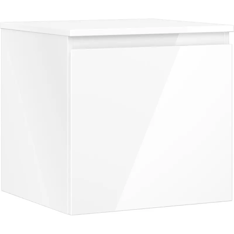 MEXEN/S Orio koupelnová skříňka pod umyvadlo 50 cm s deskou, 1 šuplík, bílá lesk 91A10-05047-1-BFC00