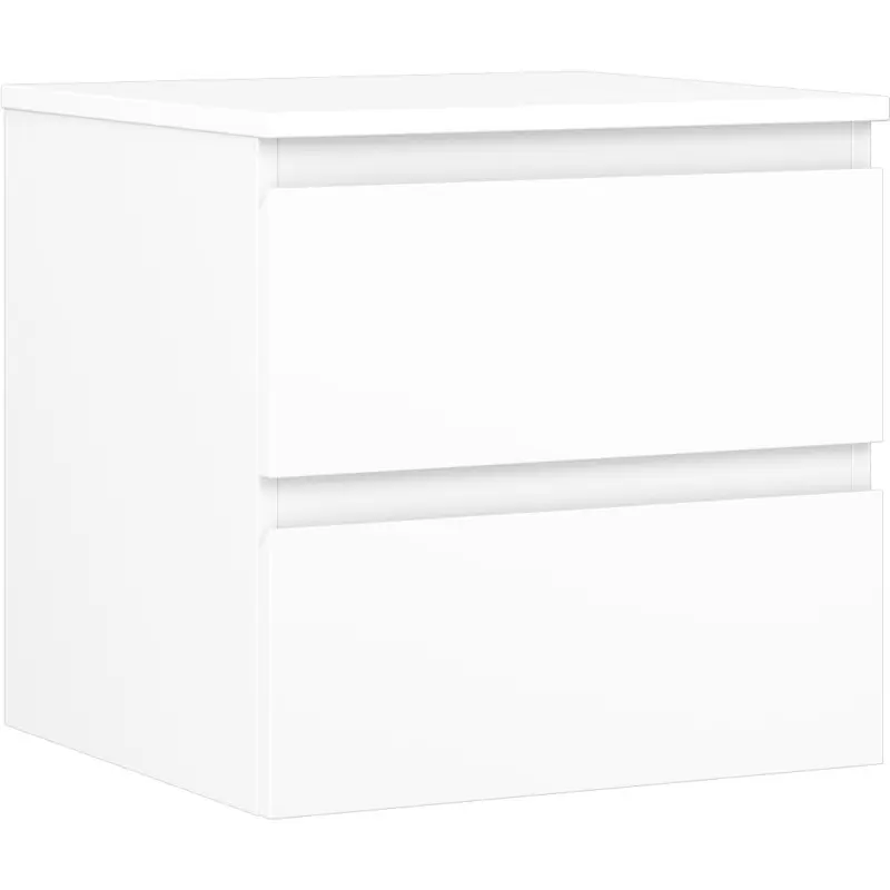 MEXEN/S Orio koupelnová skříňka pod umyvadlo 50 cm s deskou, 2 zásuvky, bílá mat 91A10-05047-2-BFFC01
