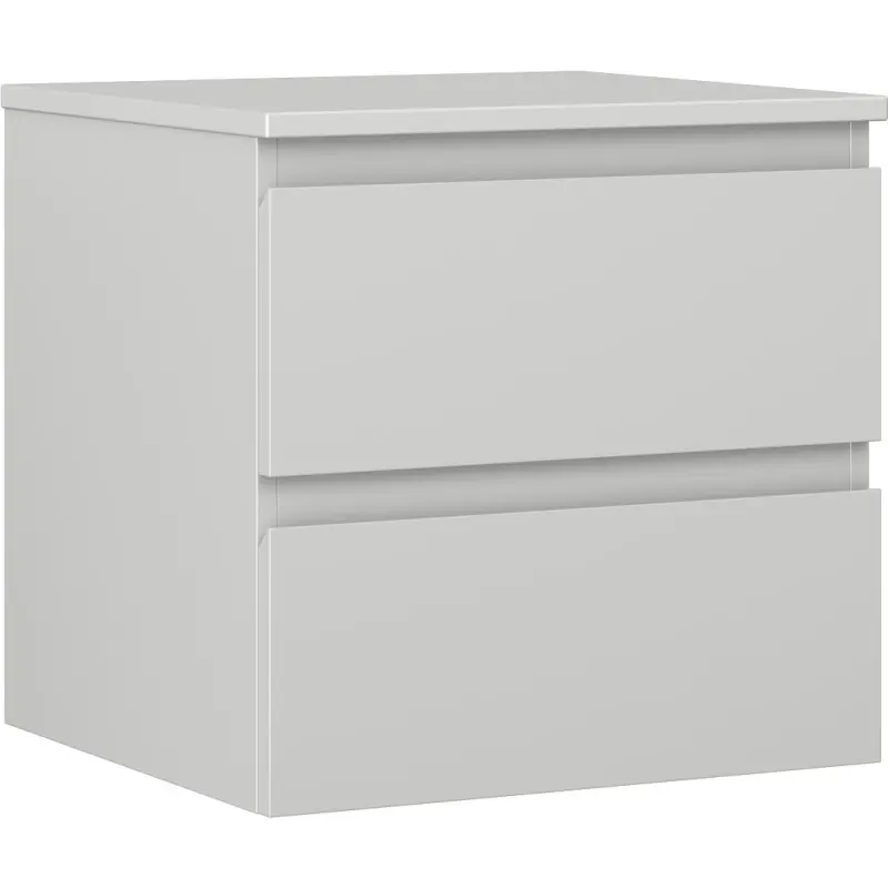 MEXEN/S Orio koupelnová skříňka pod umyvadlo 50 cm s deskou, 2 zásuvky, šedá mat 91A10-05047-2-BFFC62