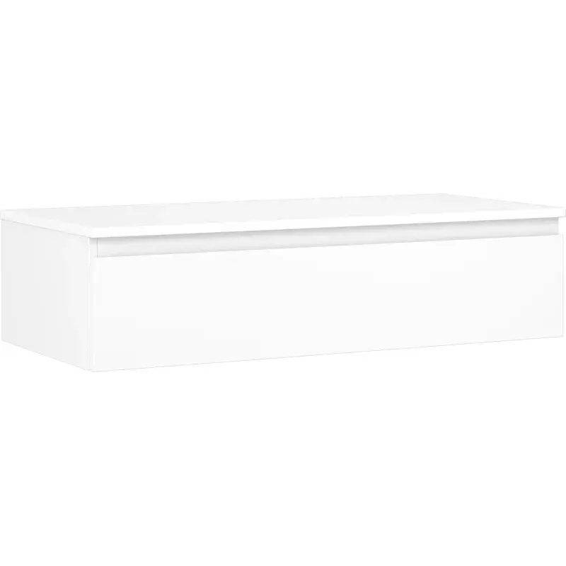 MEXEN/S Orio koupelnová skříňka pod umyvadlo 100 cm s deskou, 1 šuplík, bílá mat 91A10-10023-1-BFC01