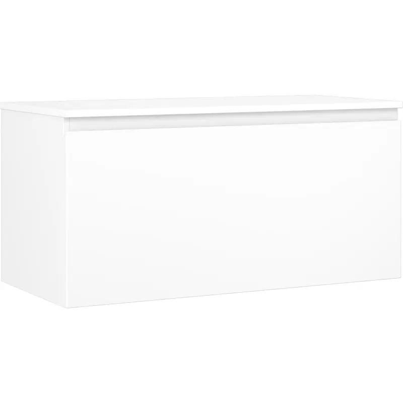 MEXEN/S Orio koupelnová skříňka pod umyvadlo 100 cm s deskou, 1 šuplík, bílá mat 91A10-10047-1-BFC01