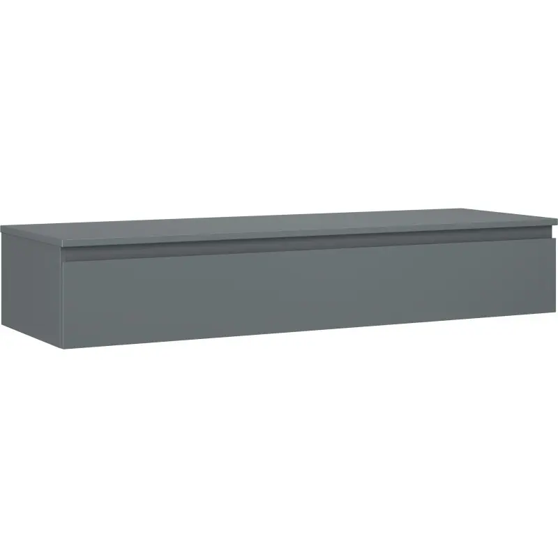 MEXEN/S Orio koupelnová skříňka pod umyvadlo 140 cm s deskou, 1 šuplík, grafit mat 91A10-14023-1-BFC66