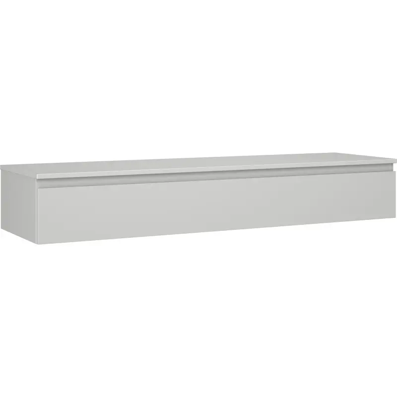 MEXEN/S Orio koupelnová skříňka pod umyvadlo 160 cm s deskou, 1 šuplík, šedá mat 91A10-16023-1-BFC62
