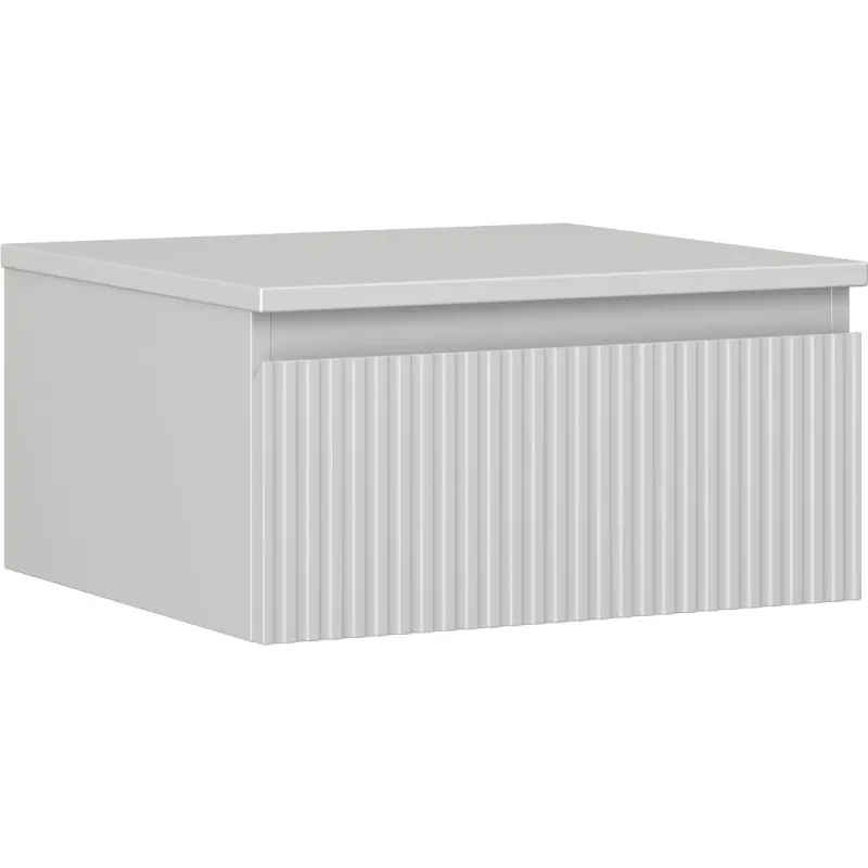 MEXEN/S Rivel koupelnová skříňka pod umyvadlo 50 cm s deskou, 1 šuplík, reliéf , šedá mat 91A20-05023-1-BFC62