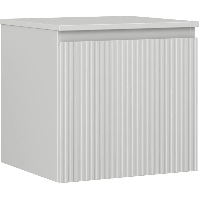 MEXEN/S Rivel koupelnová skříňka pod umyvadlo 50 cm s deskou, 1 šuplík, reliéf , šedá mat 91A20-05047-1-BFC62