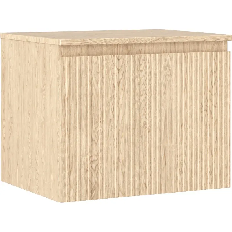 MEXEN/S Rivel koupelnová skříňka pod umyvadlo 60 cm s deskou, 1 šuplík, reliéf , dub 91A20-06047-1-BFC81