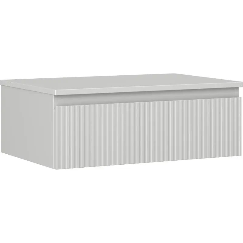 MEXEN/S Rivel koupelnová skříňka pod umyvadlo 70 cm s deskou, 1 šuplík, reliéf , šedá mat 91A20-07023-1-BFC62
