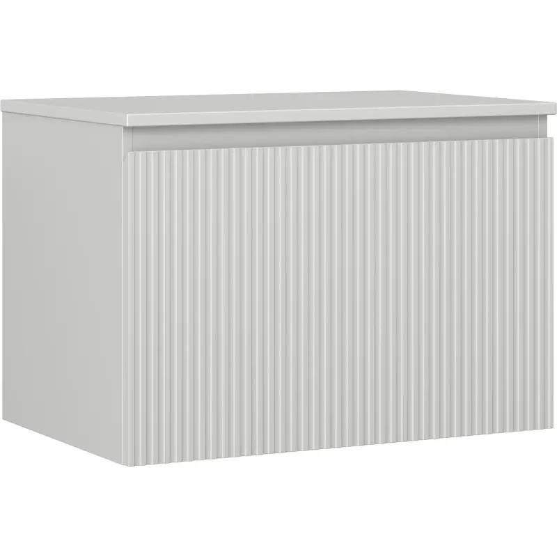 MEXEN/S Rivel koupelnová skříňka pod umyvadlo 70 cm s deskou, 1 šuplík, reliéf , šedá mat 91A20-07047-1-BFC62