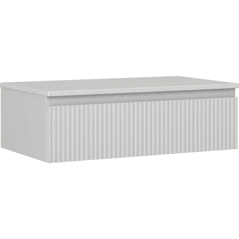 MEXEN/S Rivel koupelnová skříňka pod umyvadlo 80 cm s deskou, 1 šuplík, reliéf , šedá mat 91A20-08023-1-BFC62