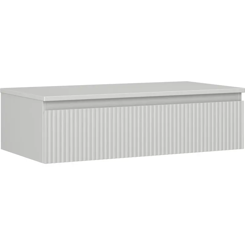 MEXEN/S Rivel koupelnová skříňka pod umyvadlo 90 cm s deskou, 1 šuplík, reliéf , šedá mat 91A20-09023-1-BFC62
