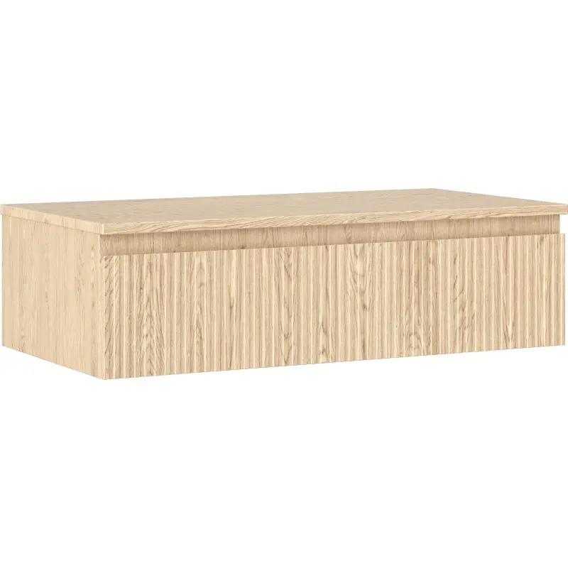 MEXEN/S Rivel koupelnová skříňka pod umyvadlo 90 cm s deskou, 1 šuplík, reliéf , dub 91A20-09023-1-BFC81