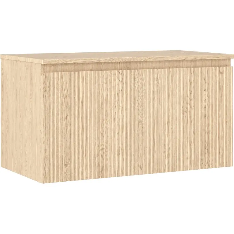 MEXEN/S Rivel koupelnová skříňka pod umyvadlo 90 cm s deskou, 1 šuplík, reliéf , dub 91A20-09047-1-BFC81