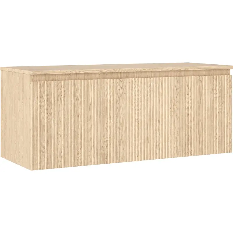 MEXEN/S Rivel koupelnová skříňka pod umyvadlo 120 cm s deskou, 1 šuplík, reliéf , dub 91A20-12047-1-BFC81