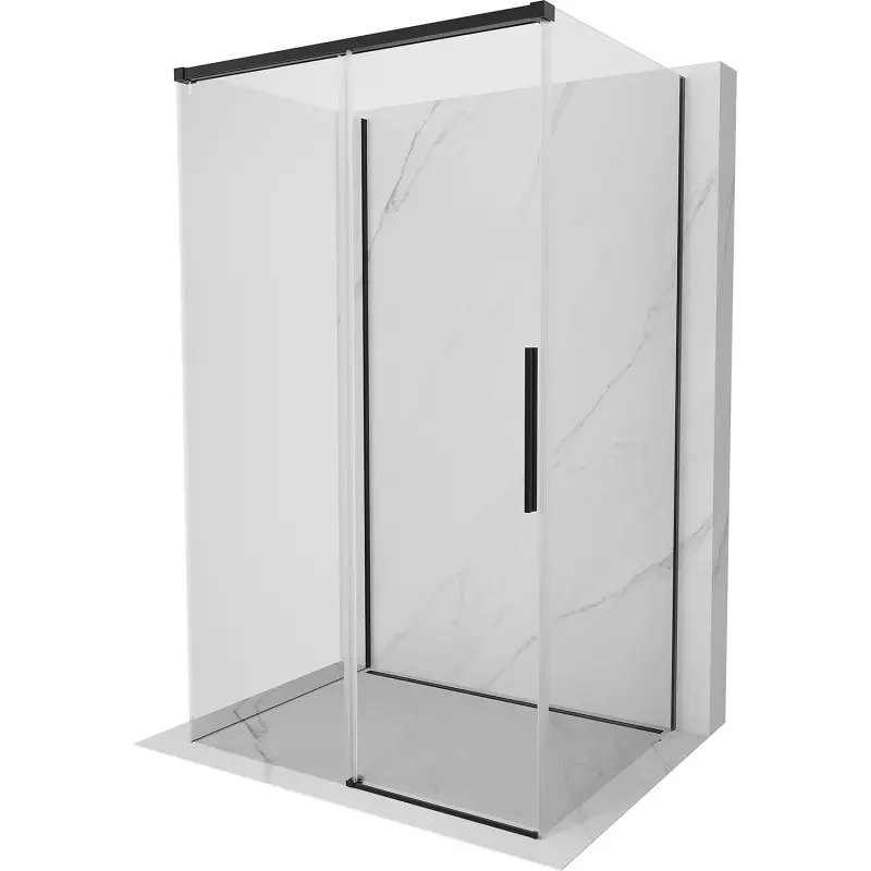 MEXEN/S Rox-3S sprchový kout 3 stěnný , posuvný 115 x 85, transparent, černá 8C2-115-085-70-00-3S