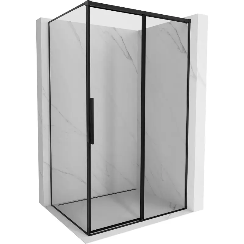 MEXEN/S Rox sprchový kout posuvný pravá 160 x 110, černá okraj, černá 8C2-160-110-70-70-P