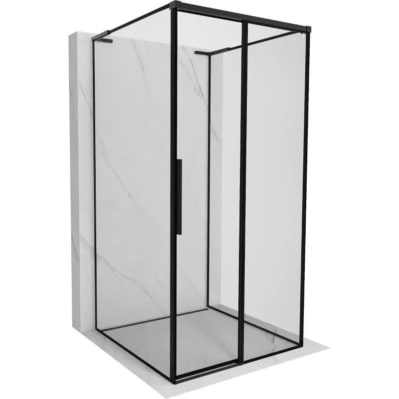 MEXEN/S Rox-3S L sprchový kout 3 stěnný , posuvný pravá 95 x 95, černá okraj, černá 8C2L-095-095-70-70-3S-P