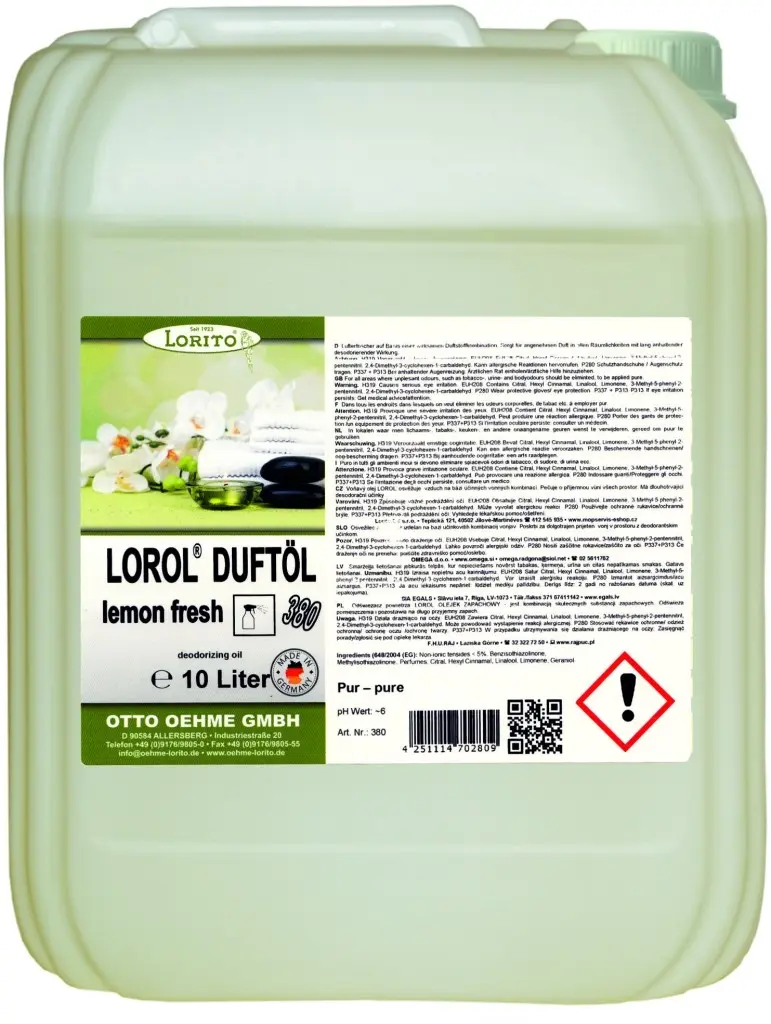 Osvěžovač vzduchu Oehme Lorol Duftöl Lemon fresh 10 l EG111380010