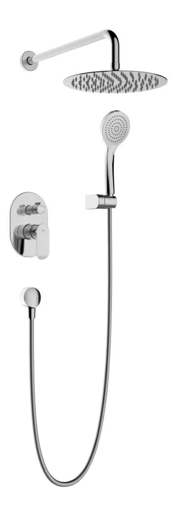 Rubineta OLO+ULTRA-2F CHROM, Podomítkový sprchový set včetně příslušenství OLBA625056