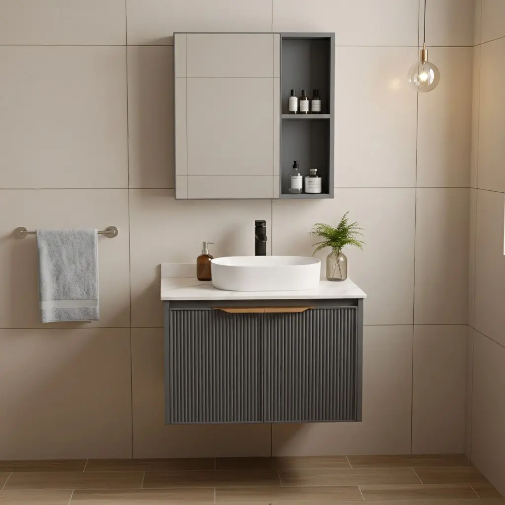 REA Koupelnová sestava nábytku s deskou Marti 60cm Grey REA-M0031