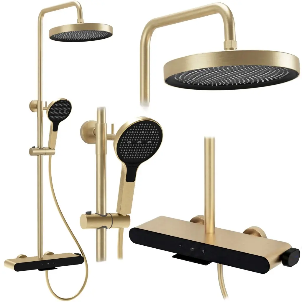 REA Sprchový set Farel Brush Gold REA-P0355
