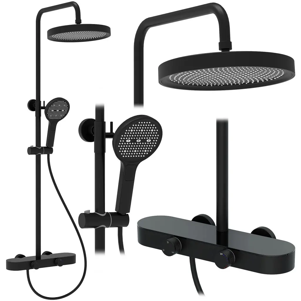 REA Sprchový set Creo Black REA-P0360