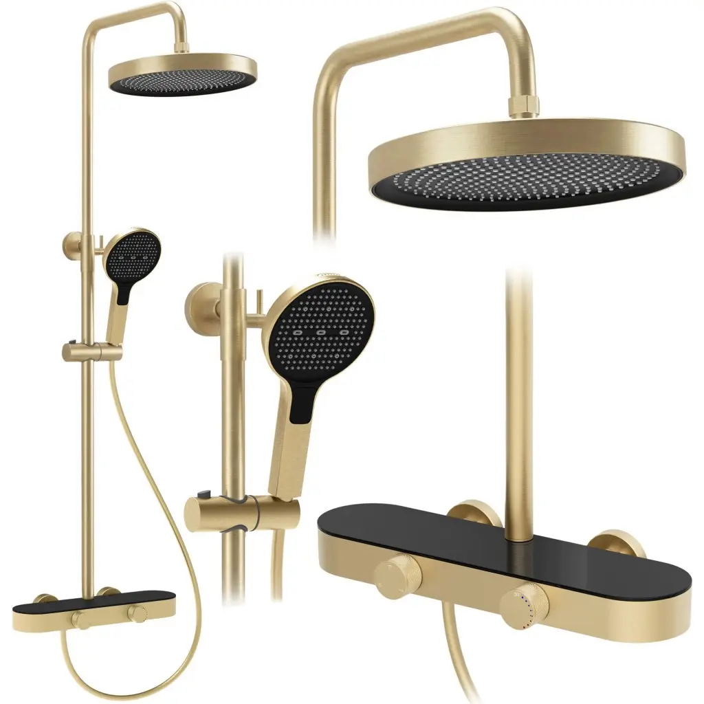 REA Sprchový set Creo Brush Gold REA-P0361
