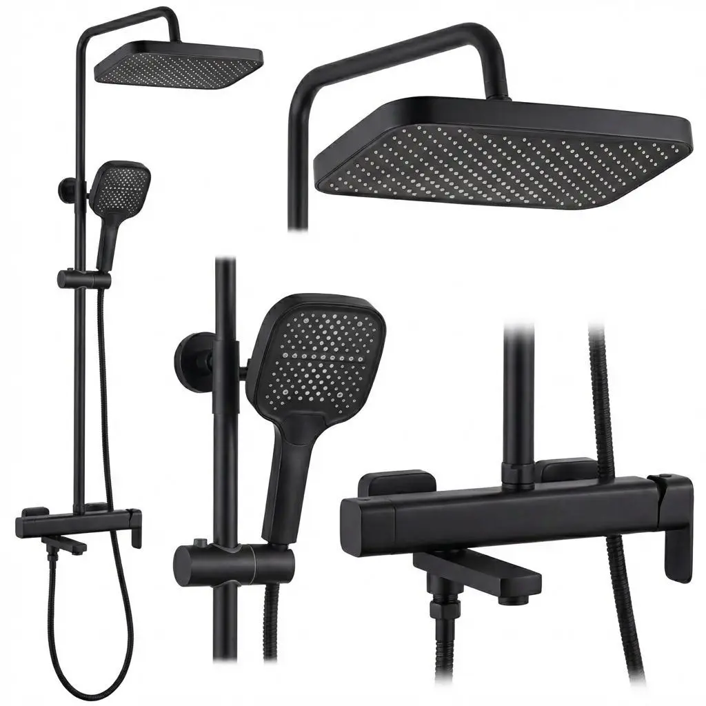 REA Sprchový set Arlo Black REA-P7440
