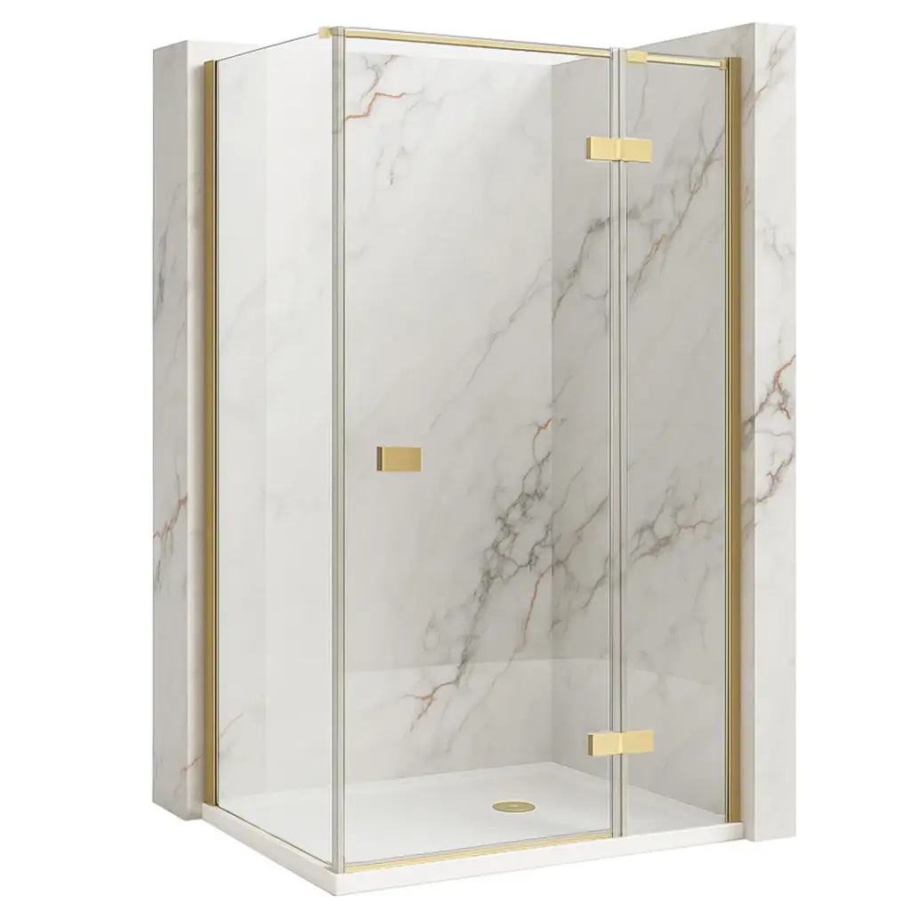 REA/S Sprchový kout Atlas 120x100 Brush Gold vpravo KPL-K4577