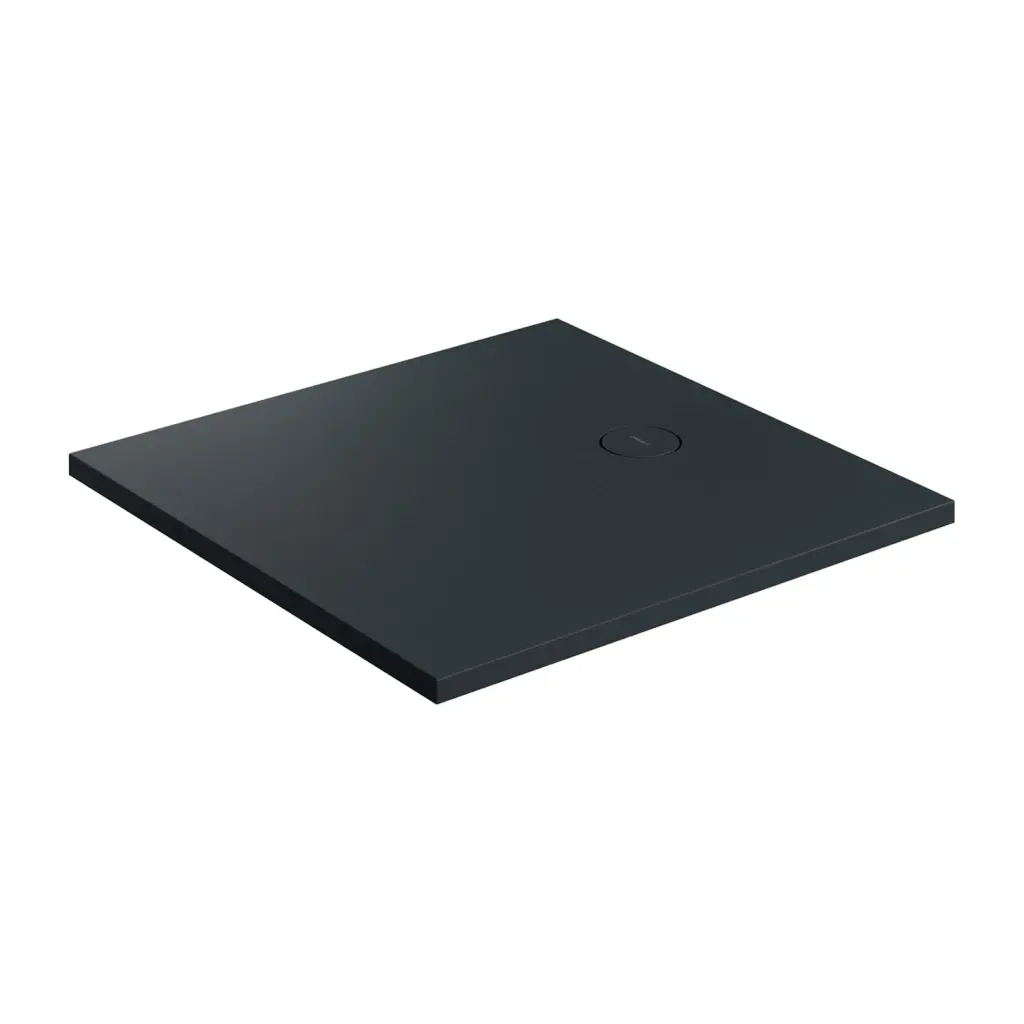OMNIRES Sprchová vanička AQUAROCK kompozit, protiskluzová, čtvercová 90 x 90 cm, černá láva AQUAROCK90-KBLV