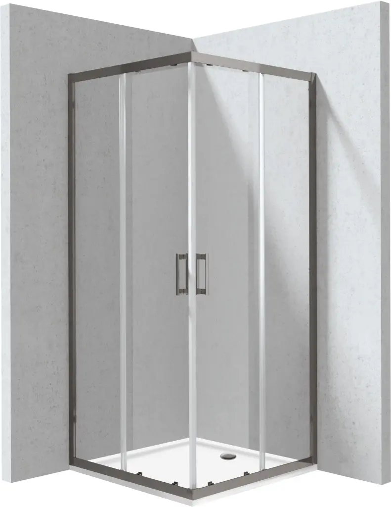 DEANTE Funkia Evo čtvercový sprchový kout s vaničkou, čtvercový, 80x80 cm KYCPD088P