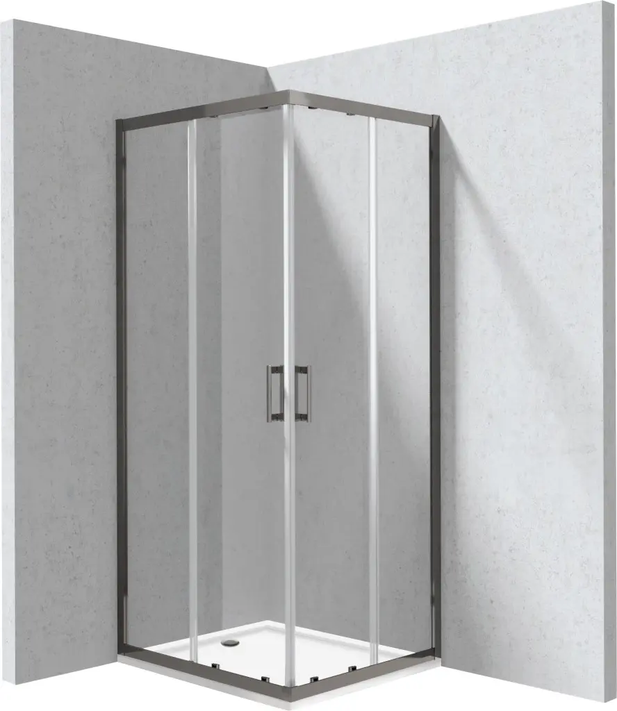 DEANTE Funkia Evo obdélníkový sprchový kout s vaničkou, obdélníkový, 80x90 cm KYCPD089P