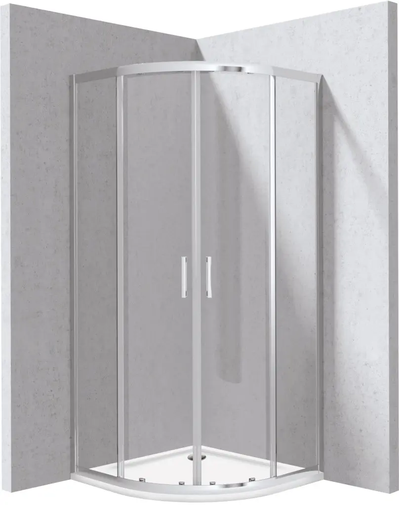 DEANTE Funkia Evo čtvrtkruh sprchový kout s vaničkou, 80x80 cm KYPP0088P