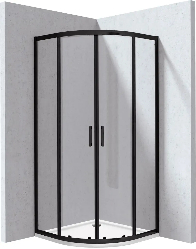 DEANTE Funkia Evo čtvrtkruh sprchový kout s vaničkou, 80x80 cm KYPPN088P