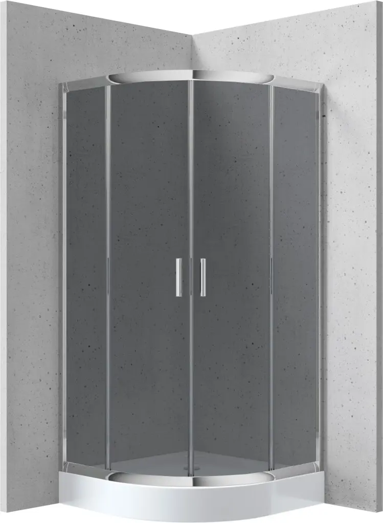 DEANTE Sprchový kout Funkia, čtvrtkruh, s vaničkou, 80x80 cm KYPZ452K
