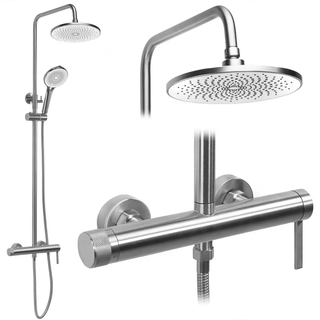 REA Sprchový set Rivo Brush Nickel REA-P9498