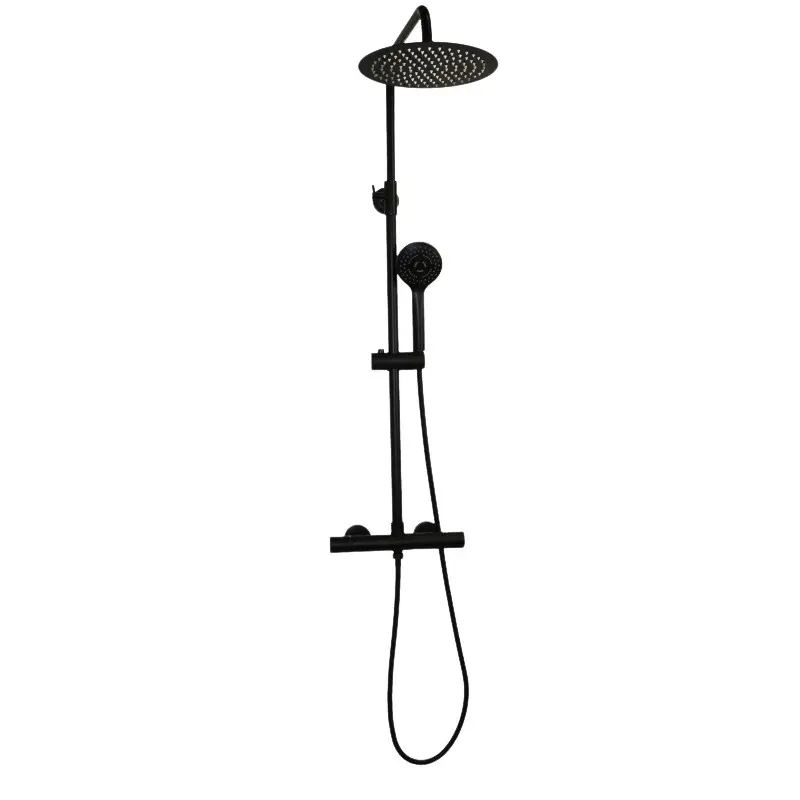 OLSEN SPA Termostatický nástěnný set NAUPLIOS 250 BLACK BAPG2111A2B