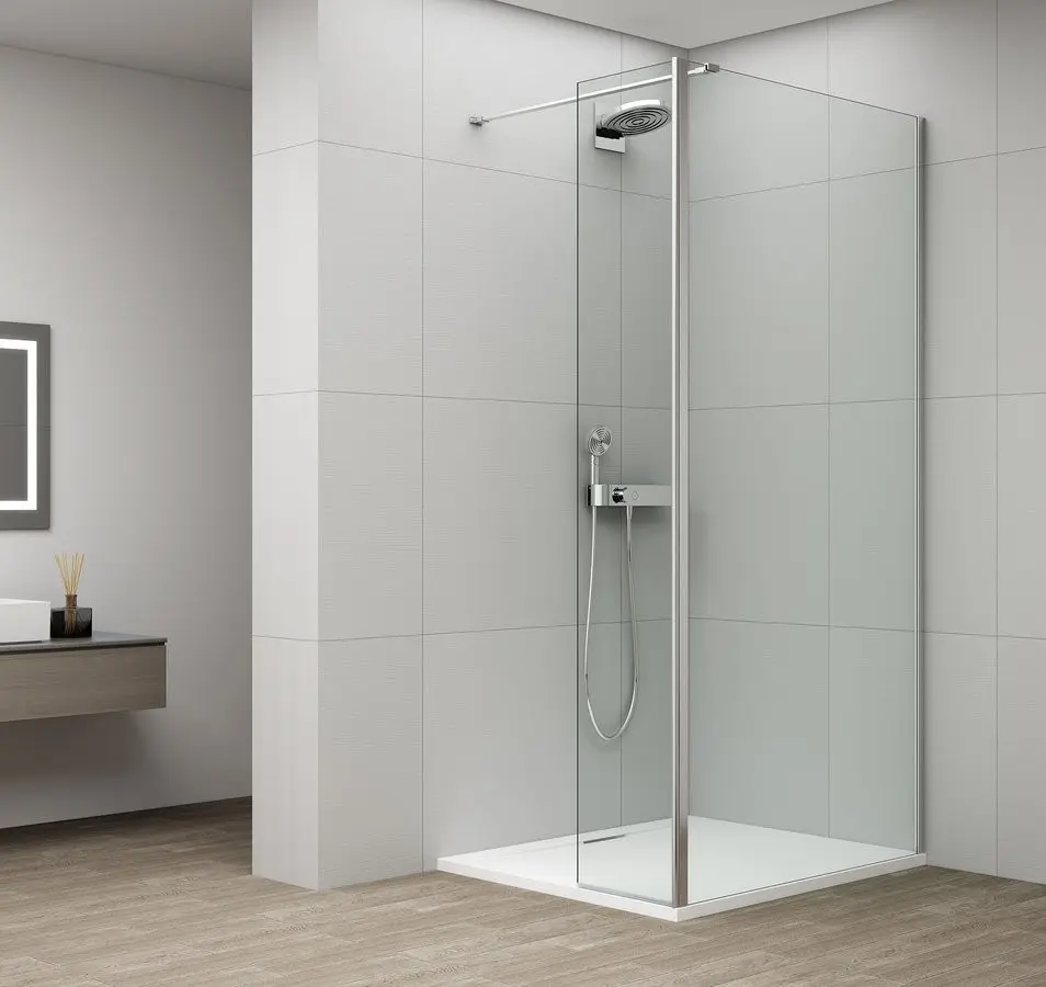 POLYSAN ESCA CHROME sprchová zástěna, fixní sklo 1000 otočný panel 300  ES3A100B30