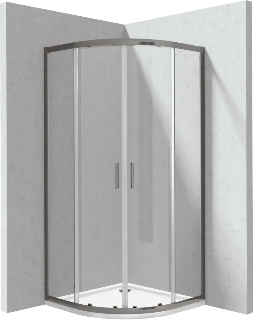 DEANTE Funkia Evo čtvrtkruh sprchový kout s vaničkou, 90x90 cm KYPPD099P