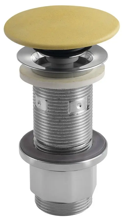 SAPHO Umyvadlová výpust 5/4“, click-clack, betonová zátka, 10-80, žlutá mat FG922
