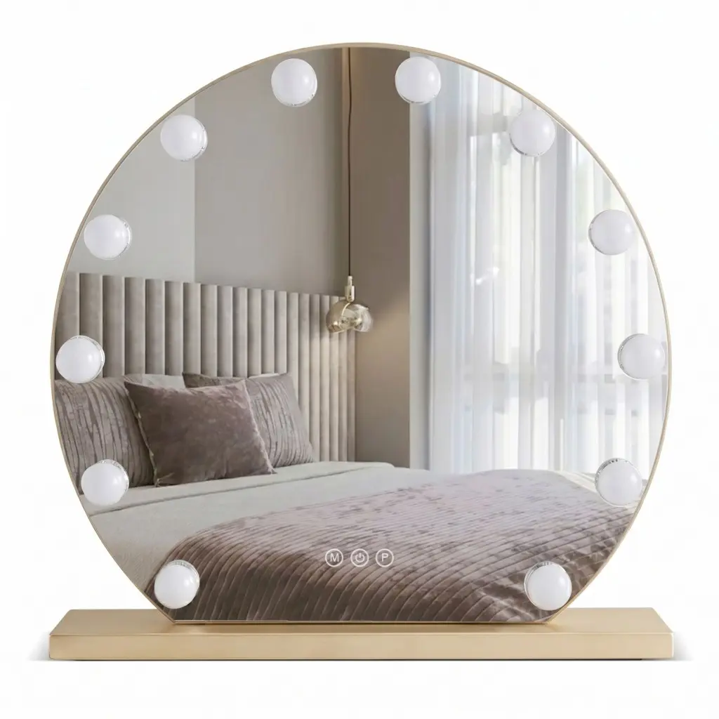 Rea Kosmetické zrcadlo 49x47 cm s regulovatelným LED osvětlením HOM-01803