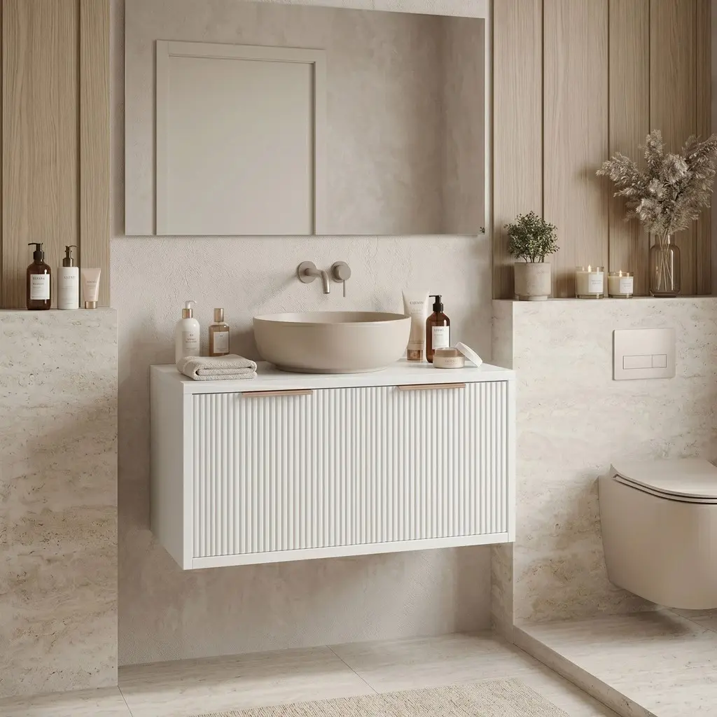 REA Koupelnová skříňka pod umyvadlo Core 80cm White REA-M0401