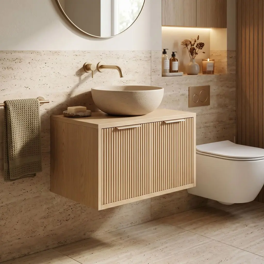 REA Koupelnová skříňka pod umyvadlo Core 60cm Beige REA-M0406