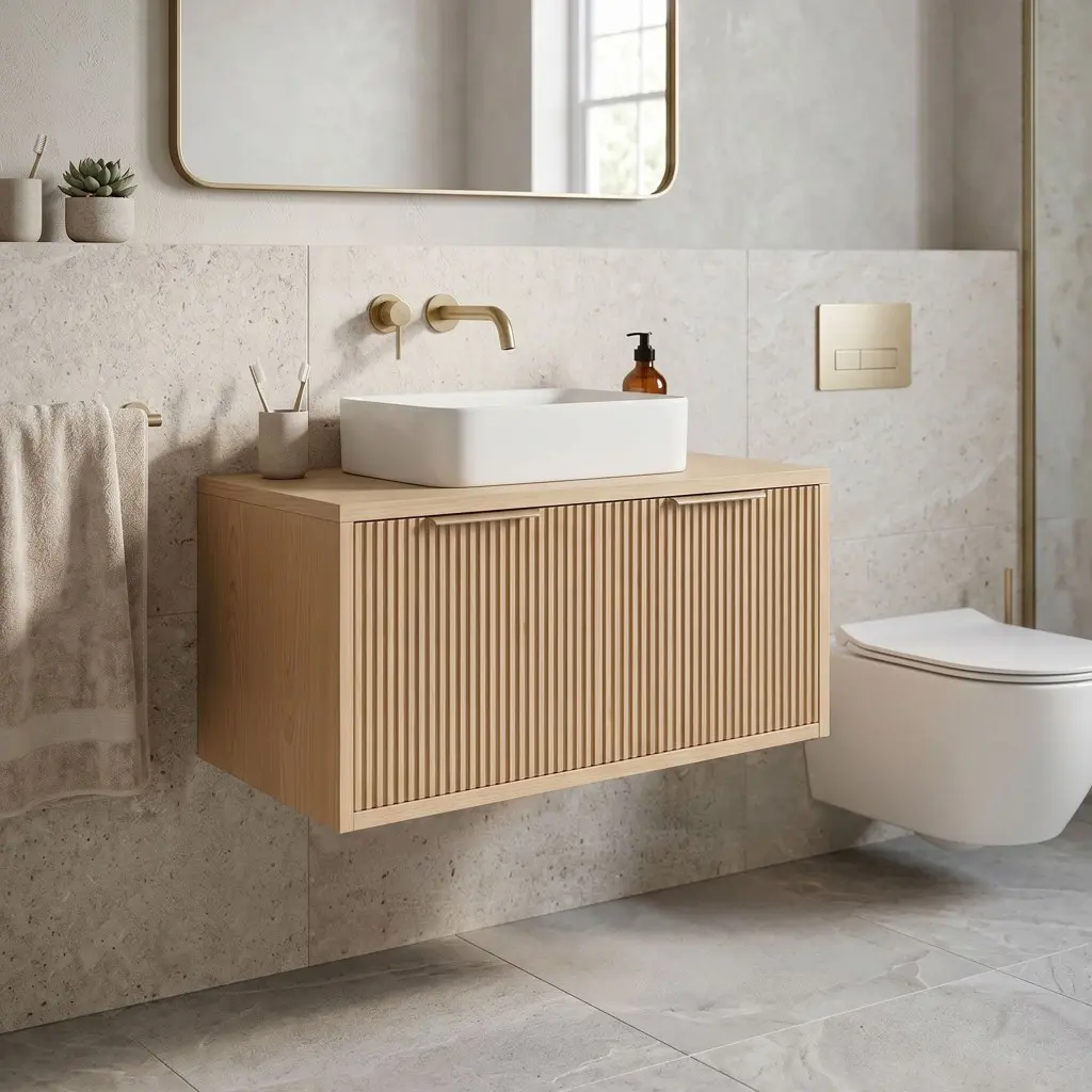 REA Koupelnová skříňka pod umyvadlo Core 80cm Beige REA-M0407