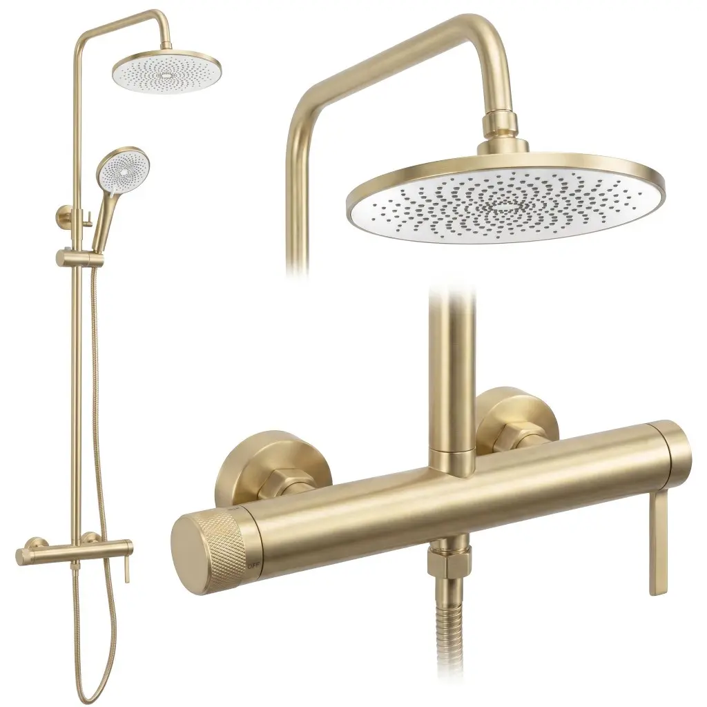 REA Sprchový set Rivo Brush Gold REA-P8924