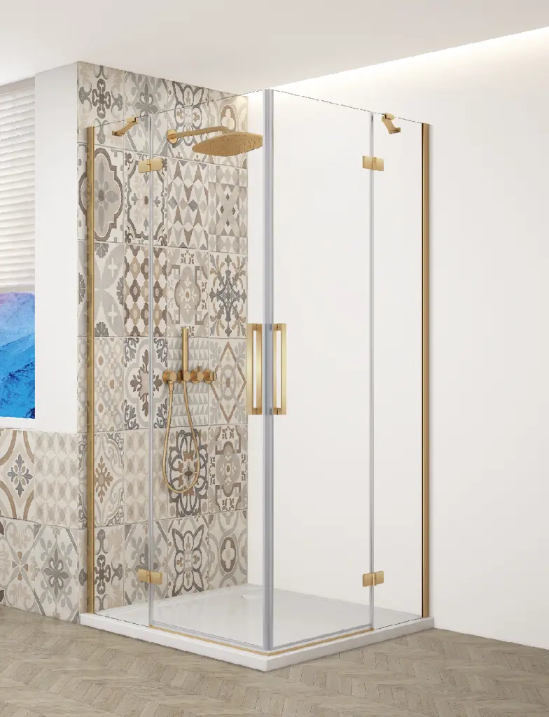GELCO TRINITY GOLD obdélníkový kout 1100x1200 rohový vstup, čiré sklo, GT2211-12C-G GT2211-12C-G