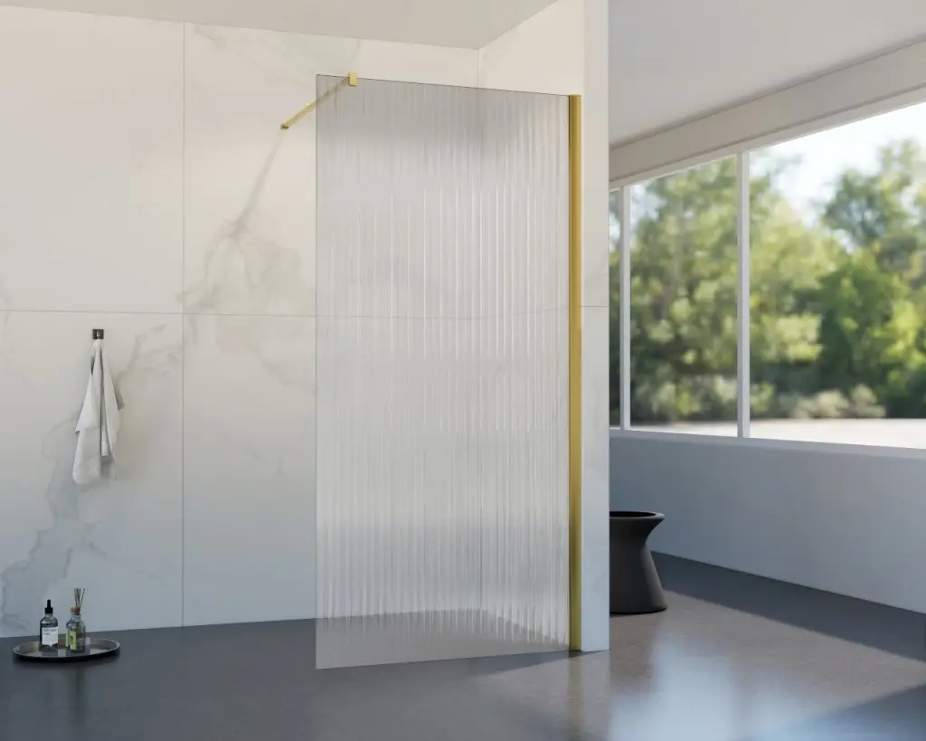 HOPA Walk-in sprchový kout LAGOS GOLD NEW 200 Barva rámu Zlatá, Rozměr A 100, Rozměr C 200, Výplň Vroubkované bezpečnostní sklo 8 mm BCLAGO10BGPN2
